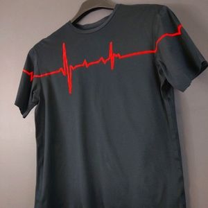 Preowned Alexander Wang 'Heartbeat' Black t shirt.